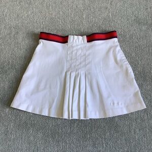 Reebok Vintage White Mini Tennis Skirt with Red and Blue Accents Sz. 4